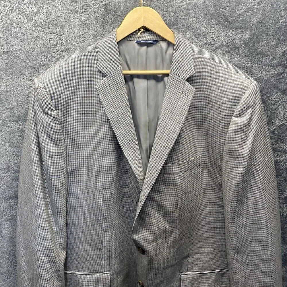 Vintage Ralph Ralph Lauren Blazer Men 47 Silk‎ Wool Tattersall Sport Coat RRL
